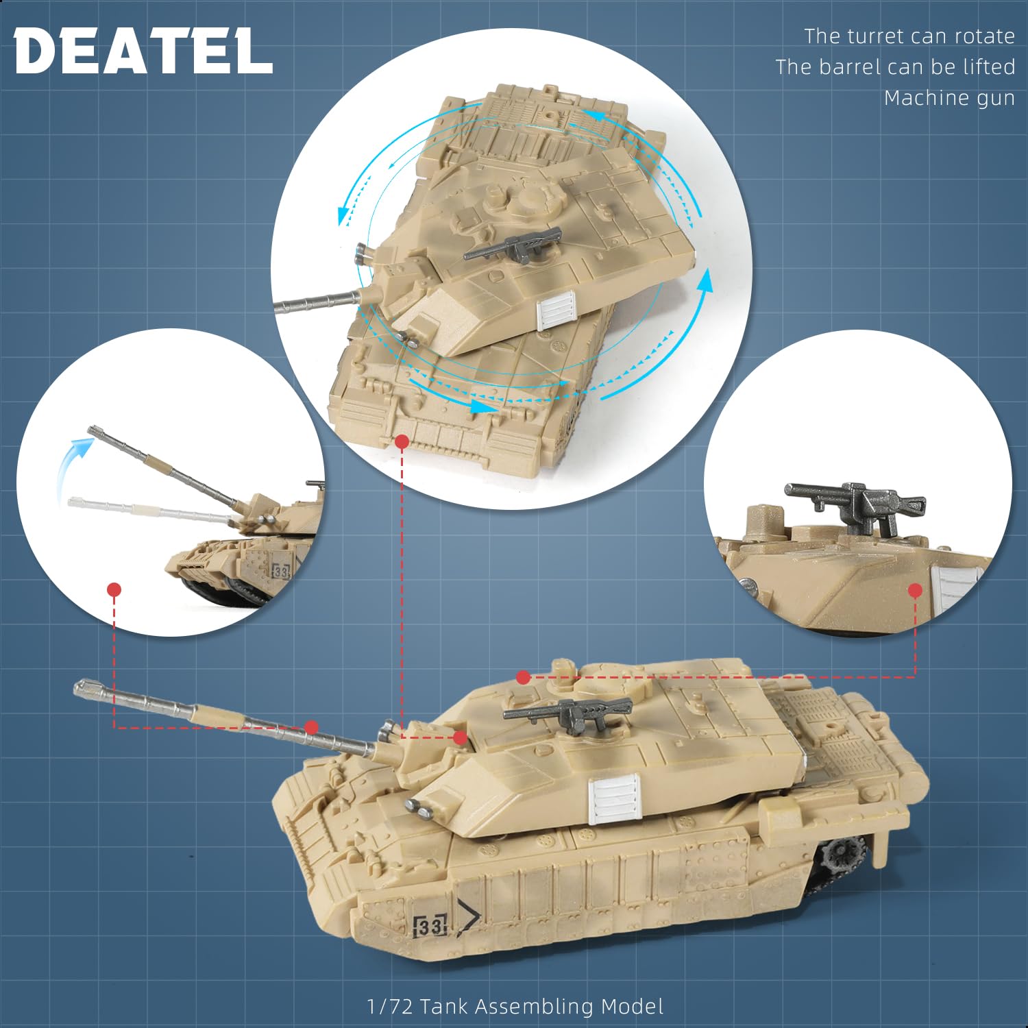 Amazon.co.jp: SEBUNAS 1/72スケール チャレンジャー2 軍用戦車